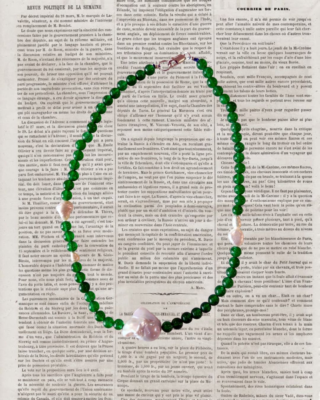 NO2. NECKLACE - GREEN JADE
