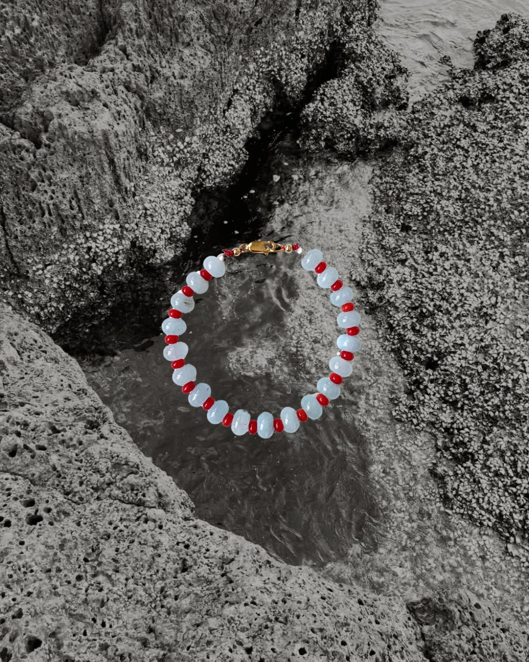 NO2. BRACELET - JADE + CORAL